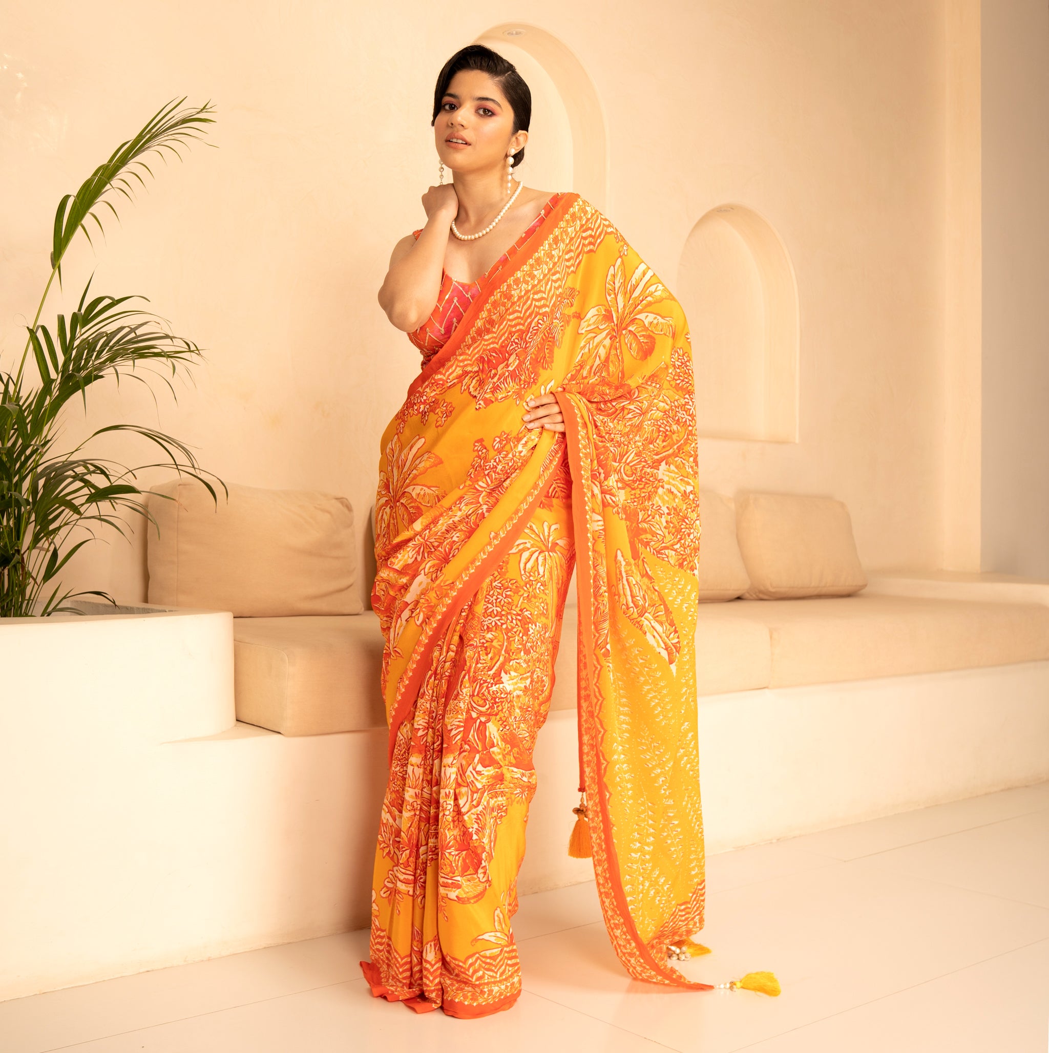 Yellow Color Latest Soft Banarasi Silk Saree with Golden Zari Work for  Wedding - Navshtri Family